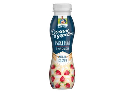 Ряженка Домик в Деревне  Клубника 2.1% 260г 1-00455607_1
