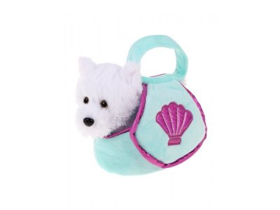 Мягкая игрушка Fluffy Family Щенок в сумочке Ракушка, 17 см 1-00455598_2