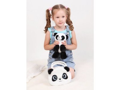 Мягкая игрушка Fluffy Family Панда в сумке, 19 см 1-00455599_2