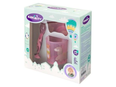 Набор посуды Пластишка Kidfinity Тарелка на присоске 400 мл, кружка 200 мл, стол. приборы на присоске 1-00455710_4