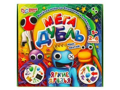 Игра развивающая Умные игры Мега Дубль Яркие друзья с круглыми карточками 1-00454953_1