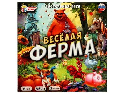 Игра-ходилка настольная Умные игры Весёлая ферма, 40 карточек 1-00454971_1