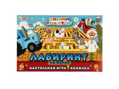 Игра-ходилка настольная Умные игры Синий трактор Лабиринт на ферме 1-00454979_1