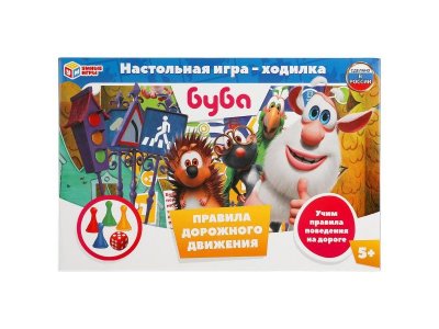 Игра-ходилка настольная Умные игры Буба Правила дорожного движения 1-00454983_1