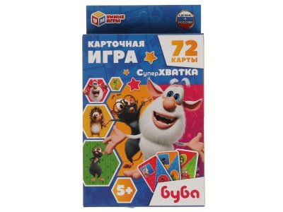 Игра развивающая Умные игры Суперхватка Буба, 72 карточки 1-00455007_1