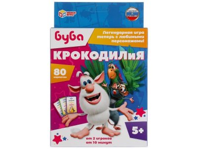 Игра развивающая Умные игры Крокодилия Буба, 80 карточек 1-00455009_1