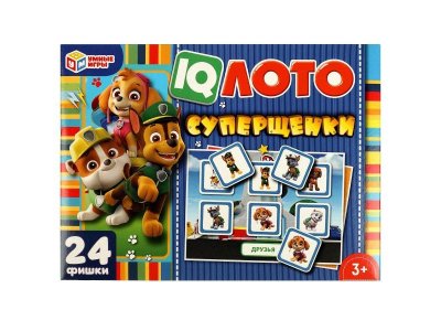 Игра развивающая Умные игры IQ Лото Суперщенки, 24 фишки 1-00455011_1