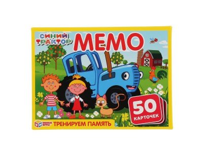 Игра развивающая Умные игры Мемо Синий трактор Тренируем память, 50 карточек 1-00455016_1