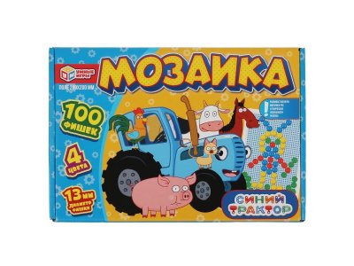 Мозаика пластиковая Умные игры Синий трактор 100 фишек, 4 цвета 1-00455026_1