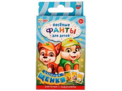 Игра карточная Умные игры Весёлые фанты для детей Озорные щенки 1-00455075_1