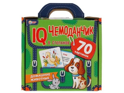Игра развивающая Умные игры IQ чемоданчик Домашние животные, 35 карточек 1-00455080_1