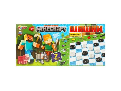 Игра настольная Умные игры По мотивам Minecraft Шашки 1-00455083_1
