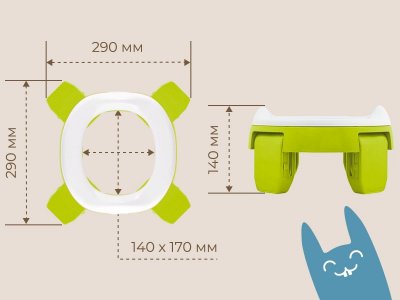 Горшок дорожный Roxy-Kids HandyPotty 2 в 1 с тремя пакетами 1-00231605_11