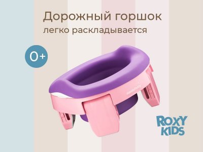 Горшок дорожный Roxy-Kids HandyPotty 3 в 1 c многоразовой вкладкой 1-00345695_2