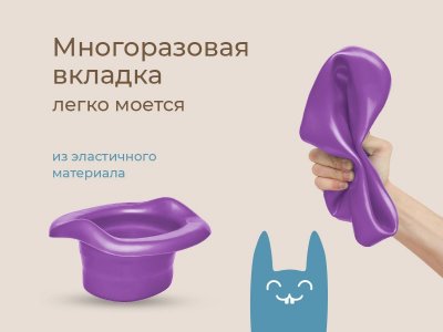 Горшок дорожный Roxy-Kids HandyPotty 3 в 1 c многоразовой вкладкой 1-00345695_10