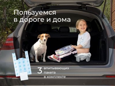 Горшок дорожный Roxy-Kids HandyPotty 3 в 1 c многоразовой вкладкой 1-00400127_3