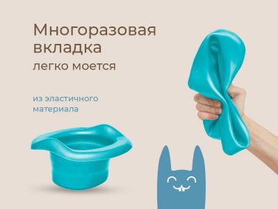 Горшок дорожный Roxy-Kids HandyPotty 3 в 1 с универсальной вкладкой 1-00428153_10
