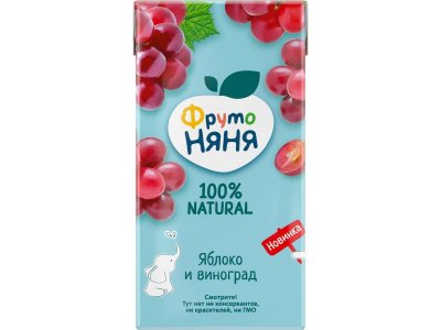 Сок Фрутоняня Яблоко виноград 500 мл 1-00455971_1