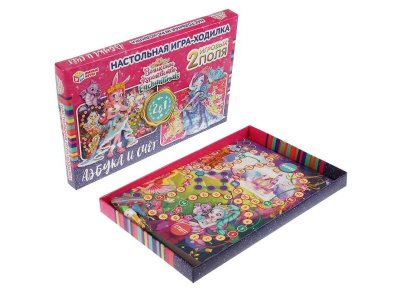 Игра-ходилка настольная Умные игры Азбука и счёт 2 в 1 Волшебное королевство Энчантималс 1-00454990_4