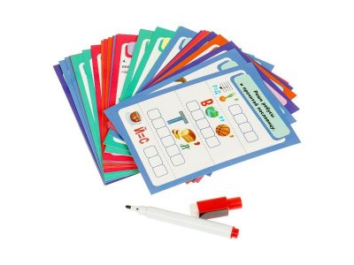 Игра развивающая Умные игры Ребусы Решай и стирай, 100 игр и заданий с маркером 1-00454999_4