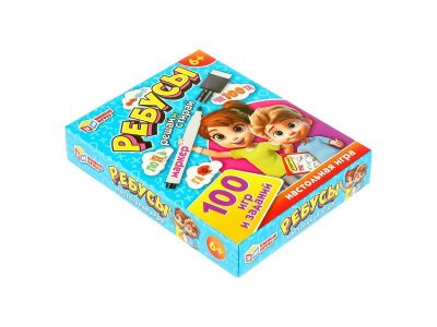 Игра развивающая Умные игры Ребусы Решай и стирай, 100 игр и заданий с маркером 1-00454999_8