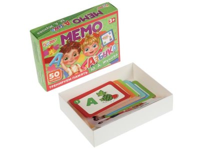 Игра развивающая Умные игры Мемо Азбука Тренируем память М.А. Жукова, 50 карточек 1-00455014_5