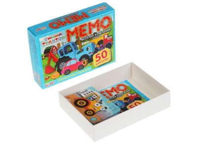 Игра развивающая Умные игры Мемо Синий трактор Веселая компания, 50 карточек 1-00455015_7