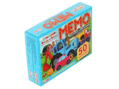 Игра развивающая Умные игры Мемо Синий трактор Веселая компания, 50 карточек 1-00455015_8