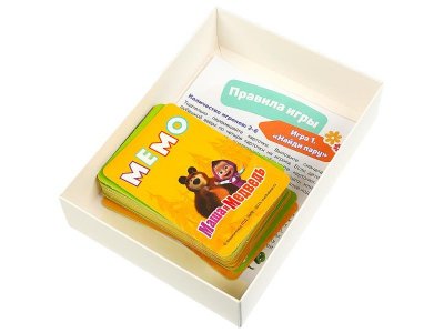 Игра развивающая Умные игры Мемо Маша и медведь Тренируем память, 50 карточек 1-00455017_5