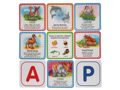 Игра развивающая Умные игры IQ чемоданчик Азбука животных М.Дружинина, 35 карточек 1-00455079_2