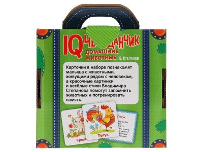 Игра развивающая Умные игры IQ чемоданчик Домашние животные, 35 карточек 1-00455080_6