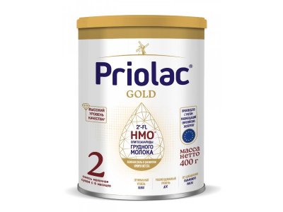 Смесь Priolac Gold 2 молочная адаптированная с 6 до 12 месяцев 400 г 1-00456382_1