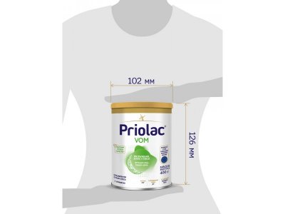 Смесь Priolac Vom специализированная молочная, при коликах, запорах, срыгиваниях с 0 месяцев 400 г 1-00456384_3