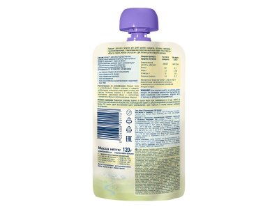 Пюре Fleur Alpine Манго, персик, яблоко с йогуртом 120 г, пауч 1-00208567_2
