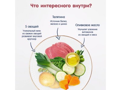 Пюре Fleur Alpine Овощи с телятиной и цельными злаками, с 8 месяцев, 100 г 1-00456400_5