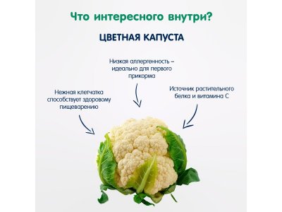 Пюре овощное Fleur Alpine Цветная капуста, с 4 месяцев, 90 г 1-00456404_5