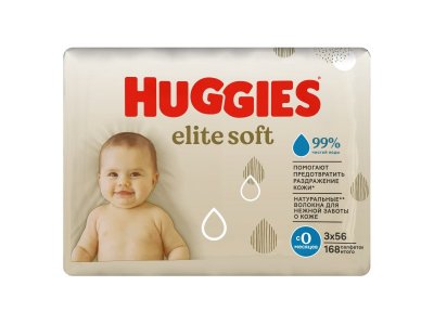 Салфетки влажные Huggies Elite Soft 168 шт 1-00456521_1