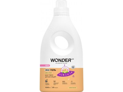 Экогель Wonder Lab для стирки детских вещей Цветы хлопка 1 л 1-00293353_1