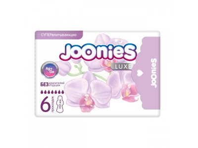 Прокладки гигиенические Joonies Luxe Супервпитывающие, 6 шт. 1-00457260_1
