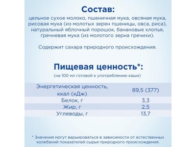 Каша Nutrilon молочная мультизлаковая Яблоко, банан 200 г 1-00250870_5
