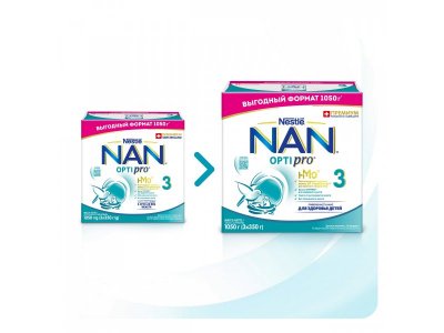 Молочко Nestle NAN 3 детское Optipro 1050 г 1-00357137_8