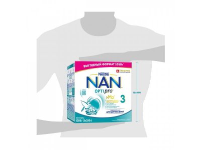 Молочко Nestle NAN 3 детское Optipro 1050 г 1-00357137_7