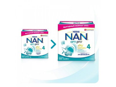 Молочко Nestle NAN 4 детское Optipro 1050 г 1-00357138_9