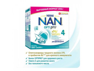 Молочко Nestle NAN 4 детское Optipro 1050 г 1-00357138_12