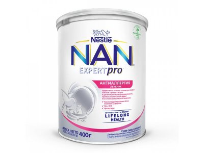 Смесь NAN ExpertPro АнтиАллергия сухая для лечения аллергии с рождения, 400 г 1-00339643_1