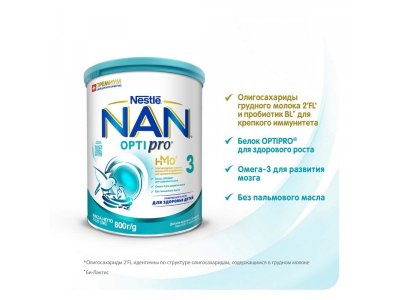 Молочко Nestle NAN 3 детское Optipro 800 г 1-00105451_14