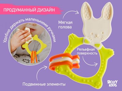 Прорезыватель Roxy-Kids Bunny с держателем 1-00457533_16