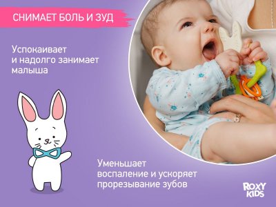 Прорезыватель Roxy-Kids Bunny с держателем 1-00457533_17