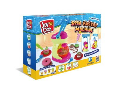 Масса для лепки Joy Doh, набор Spin Pastry Machine - 11 аксессуаров, 4 баночки с тестом 1-00457668_1