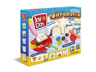 Масса для лепки Joy Doh, набор Toast creation - Тостер, 15 аксессуаров, 3 баночки с тестом 1-00457673_1